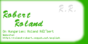 robert roland business card